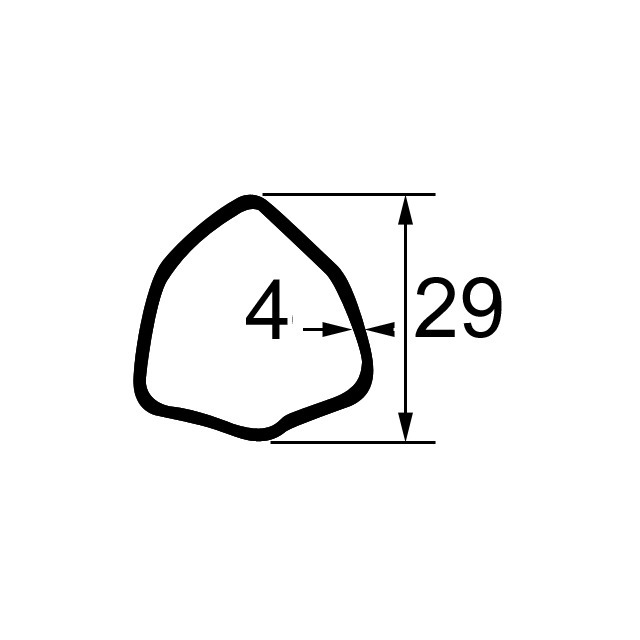 Machoire 23,8X61,3 Tube Triangle 29X4 référence fournisseur BYP204026852